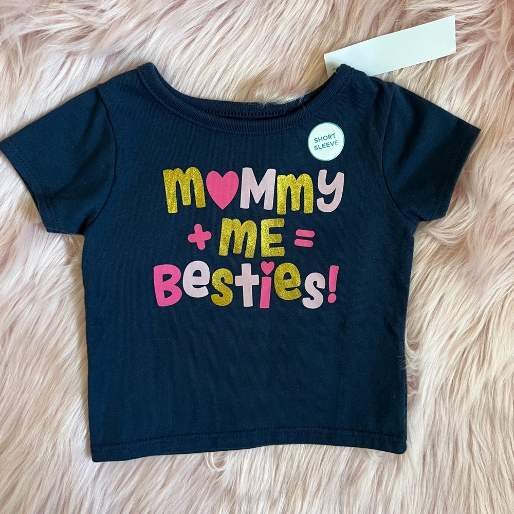 NWT Garanimals Baby Girl Navy Blue Short Sleeve Top SZ 0-3m💙💕